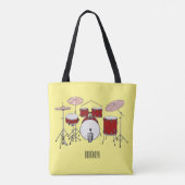 Tote Bag Illustration de kit de batterie (Dos)
