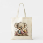 Tote Bag Illustration de koala de Pâques mignonne avec des  (Dos)