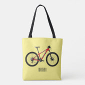 Tote Bag Illustration de la bande dessinée de vélo (Dos)