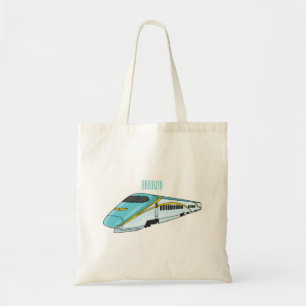 Tote Bag Illustration de la bande dessinée d'un train à bal