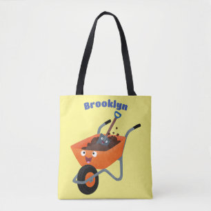 Tote Bag Illustration de la brouette en brouette orange trè