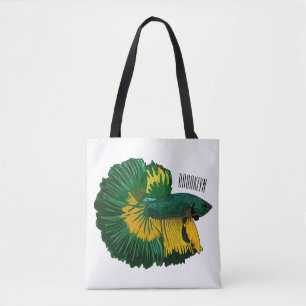Tote Bag Illustration de la caricature de poisson de combat