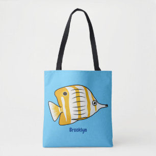 Tote Bag Illustration de la caricature du poisson papillon