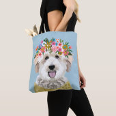 Tote Bag Illustration de la couronne de Doodle Doré Dog (De près)