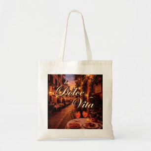 Tote Bag Illustration de La Dolce Vita Rome Trastevere Nuit