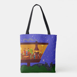 Tote Bag Illustration de la fête de Swanky Hillside