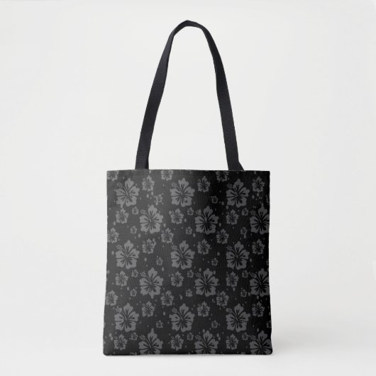 Tote Bag Illustration de la fleur noire sur l'Arrière - pla (Devant)