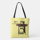 Tote Bag Illustration de la machine à coudre (Dos)