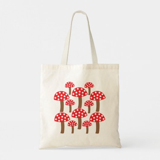 Tote Bag Illustration de la mignonne de champignons rouges (Dos)