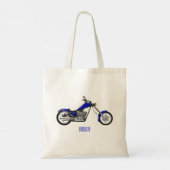 Tote Bag Illustration de la moto à hélico (Dos)