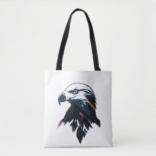 Tote Bag Illustration de la nature de l'aigle Silhouette Fl