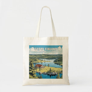 Tote Bag Illustration de la nature finlandaise