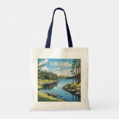 Tote Bag Illustration de la nature finlandaise (Dos)