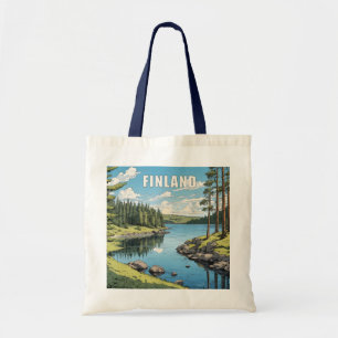 Tote Bag Illustration de la nature finlandaise