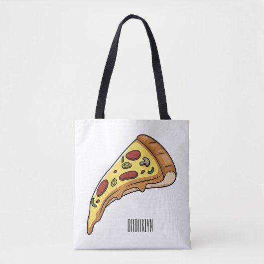 Tote Bag Illustration de la pizza (Devant)