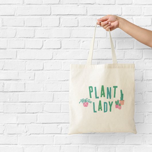 Tote Bag Illustration de la plante Lady Pink et Green