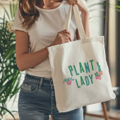 Tote Bag Illustration de la plante Lady Pink et Green