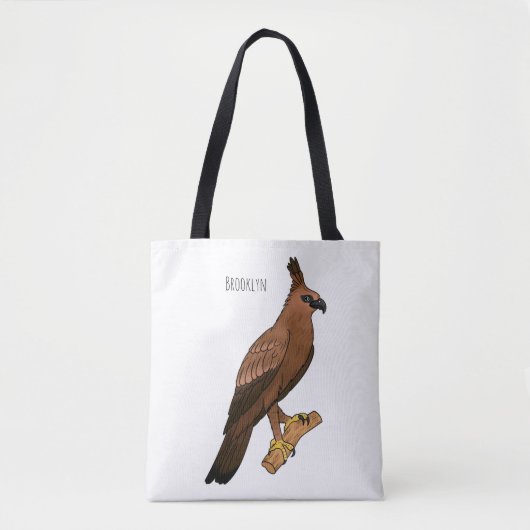 Tote Bag Illustration de l'aigle à faucon de Javan (Devant)