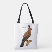 Tote Bag Illustration de l'aigle à faucon de Javan (Dos)