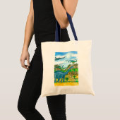 Tote Bag Illustration de l'aquarelle des dinosaures (Devant (produit))