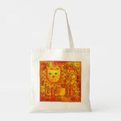 Tote Bag Illustration de l'aquarelle du lion à motifs (Dos)