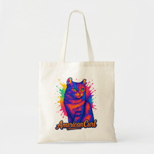 Tote Bag Illustration de l'art de la flûte de chat Curl amé