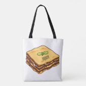 Tote Bag Illustration de Lasagna (Dos)
