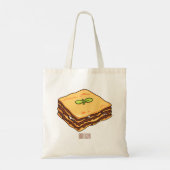 Tote Bag Illustration de Lasagna (Dos)