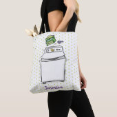 Tote Bag Illustration de lave-linge mignonne (De près)
