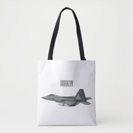 Tote Bag Illustration de l'avion de chasse (Devant)