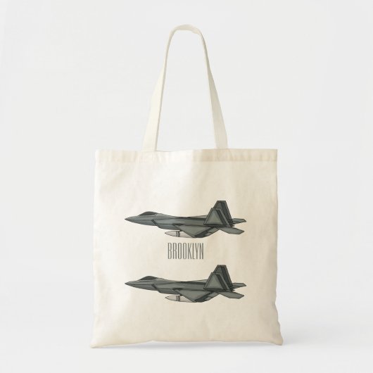 Tote Bag Illustration de l'avion de chasse (Devant)