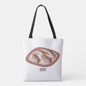 Tote Bag Illustration de l'éclair de chocolat (Dos)