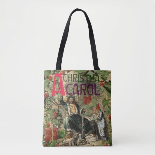 Tote Bag Illustration de l'esprit de Noël présent Scrooge (Devant)