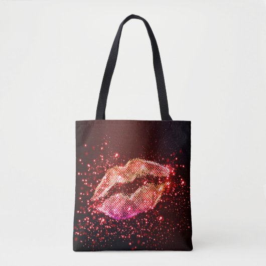 Tote Bag Illustration de lèvres modifiable : Conception gra (Devant)