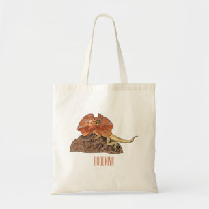 Tote Bag Illustration de lézard à col frisé
