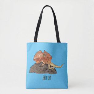 Tote Bag Illustration de lézard à col frisé