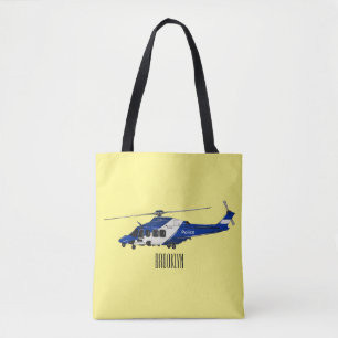 Tote Bag Illustration de l'hélicoptère de police