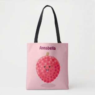 Tote Bag Illustration de litchee rose mignon
