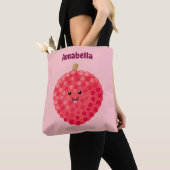 Tote Bag Illustration de litchee rose mignon (De près)