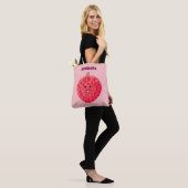 Tote Bag Illustration de litchee rose mignon (Sur le modèle)