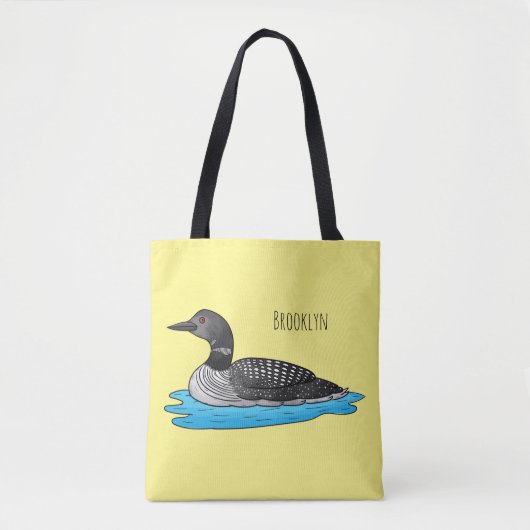 Tote Bag Illustration de Loon bird (Devant)