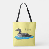 Tote Bag Illustration de Loon bird (Dos)