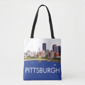 Tote Bag Illustration de l'ordinateur Cool Pittsburgh Skyli (Devant)