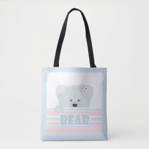 Tote Bag Illustration de l'ours imprimés pour enfants