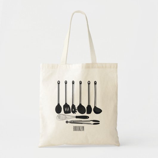 Tote Bag Illustration de l'ustensile de cuisine (Devant)
