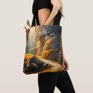 Tote Bag Illustration de Mammoth Cave Kentucky Vintage voya
