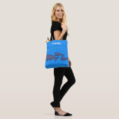 Tote Bag Illustration de mignonne migratrice de baleines à  (Sur le modèle)
