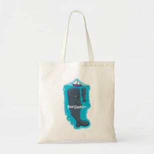 Tote Bag Illustration de mignons baleines et voiliers