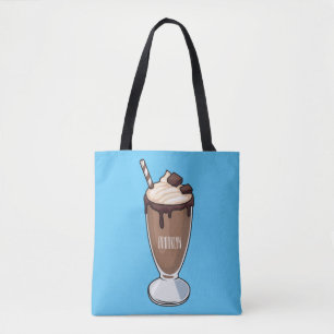 Tote Bag Illustration de milk-shake au chocolat