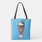 Tote Bag Illustration de milk-shake au chocolat (Dos)